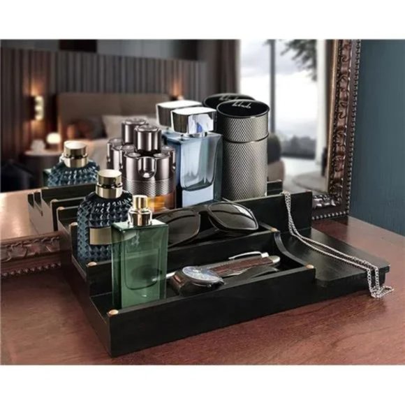 - New Cologne Organizer for Men - 4 Tiered Solid Wood Cologne Stand Displa… - Picture 6 of 8